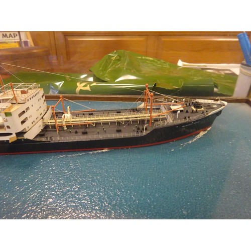 99 - A fine scale model of a 1950's crude oil tanker. A company board room model of the 'President Brand'... 