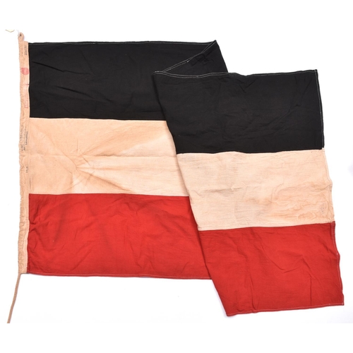 87 - An Imperial German tricolour flag,  85cm x 150cm, red, white and black horizontal stripes, marked “H... 