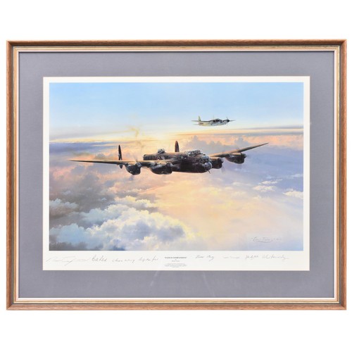 9 - 3 framed and glazed coloured aircraft prints: “Dambusters - The Impossible Mission” by Robert Taylor... 