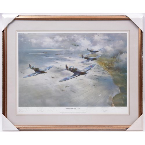 10 - 3 coloured aircraft prints by Frank Wootton, PPGAvA:”The Dambusters, 1943-1993” depicting Lancasters... 