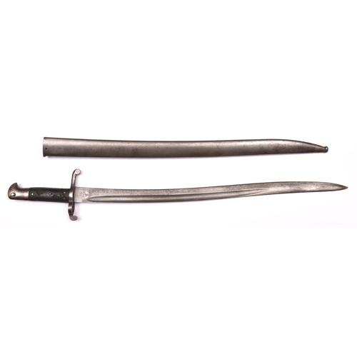 185 - A P1856/58 Volunteer Enfield sword bayonet of the Norfolk Artillery Volunteers,  blade 22½” with kin... 