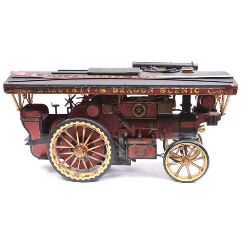 158 - A very well engineered live steam model of a 1 inch scale Fowler Showman's Road Locomotive. Builder'... 