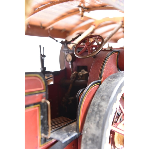 158 - A very well engineered live steam model of a 1 inch scale Fowler Showman's Road Locomotive. Builder'... 