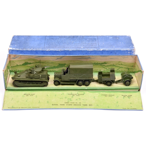 493 - Dinky Toys Military set. Royal Tank Corps Medium Tank Set 151. Comprising Medium Tank, Transport Wag... 