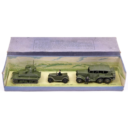 494 - Dinky Toys Military Set. Royal Tank Corps Light Tank Set 152. Comprising Light Tank MkV1, Reconnaiss... 