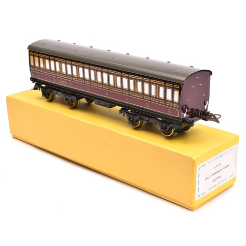 97 - A Middleton Products, Australia, Hornby Series style O gauge tinplate LMS First Third Composite coac... 