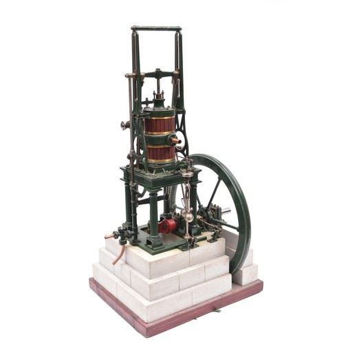 160 - A very well engineered scratchbuilt live steam model of a vertical table engine in the style of a Mu... 