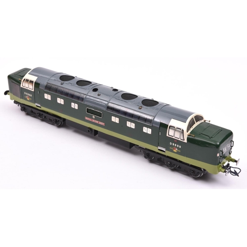 192 - An O gauge modern tinplate handbuilt BR Class 55 Deltic Co-Co diesel locomotive, Royal Scots Grey D9... 