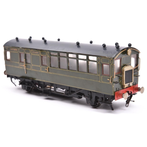 193 - An O gauge kit/scratchbuilt Southern Railway Dewry petrol Railcar for the Weston, Clevedon and Porti... 