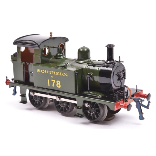 201 - An O gauge brass kit built Southern Railway Wainwright P Class 0-6-0T locomotive, 178. Well finished... 