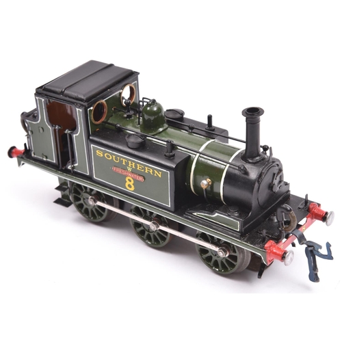212 - An O gauge brass/tinplate kitbuilt Southern Railway Class A1 0-6-0T Terrier locomotive in lined gree... 