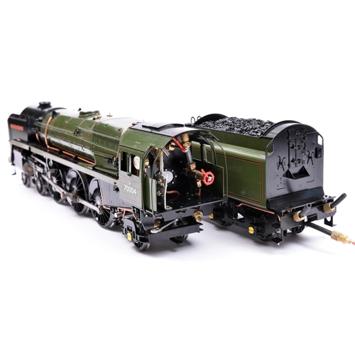 217 - A Bowande Gauge One live steam gas fired BR Standard Class 7 Britannia 4-6-2 tender locomotive. A fa... 