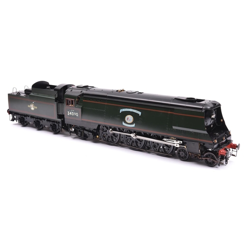 218 - An Aster Gauge One live steam spirit fired BR Battle of Britain Class 4-6-2 tender locomotive. A kit... 