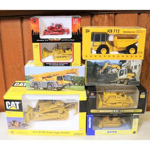 238 - 8 Heavy Plant items, scales include 1:35, 1:50 and 1:87. A Norscot CAT D11R Track-Type Tractor. 4x F... 
