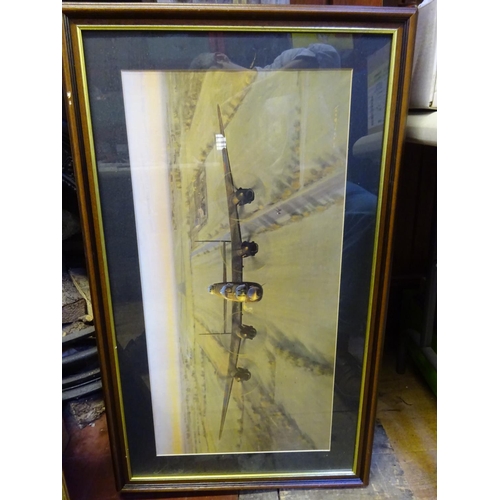 1 - 7x Framed prints of military aircraft. All well mounted and framed with some signed as limited editi... 