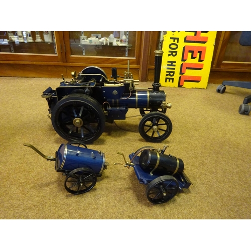 220 - A gas fired live steam Markie 1:10 scale Road Locomotive. Single cylinder, hand pump, reverser, safe... 