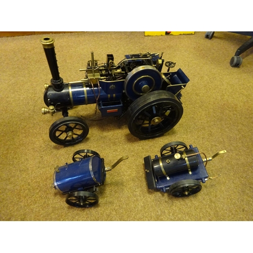 220 - A gas fired live steam Markie 1:10 scale Road Locomotive. Single cylinder, hand pump, reverser, safe... 