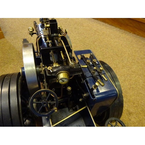 220 - A gas fired live steam Markie 1:10 scale Road Locomotive. Single cylinder, hand pump, reverser, safe... 