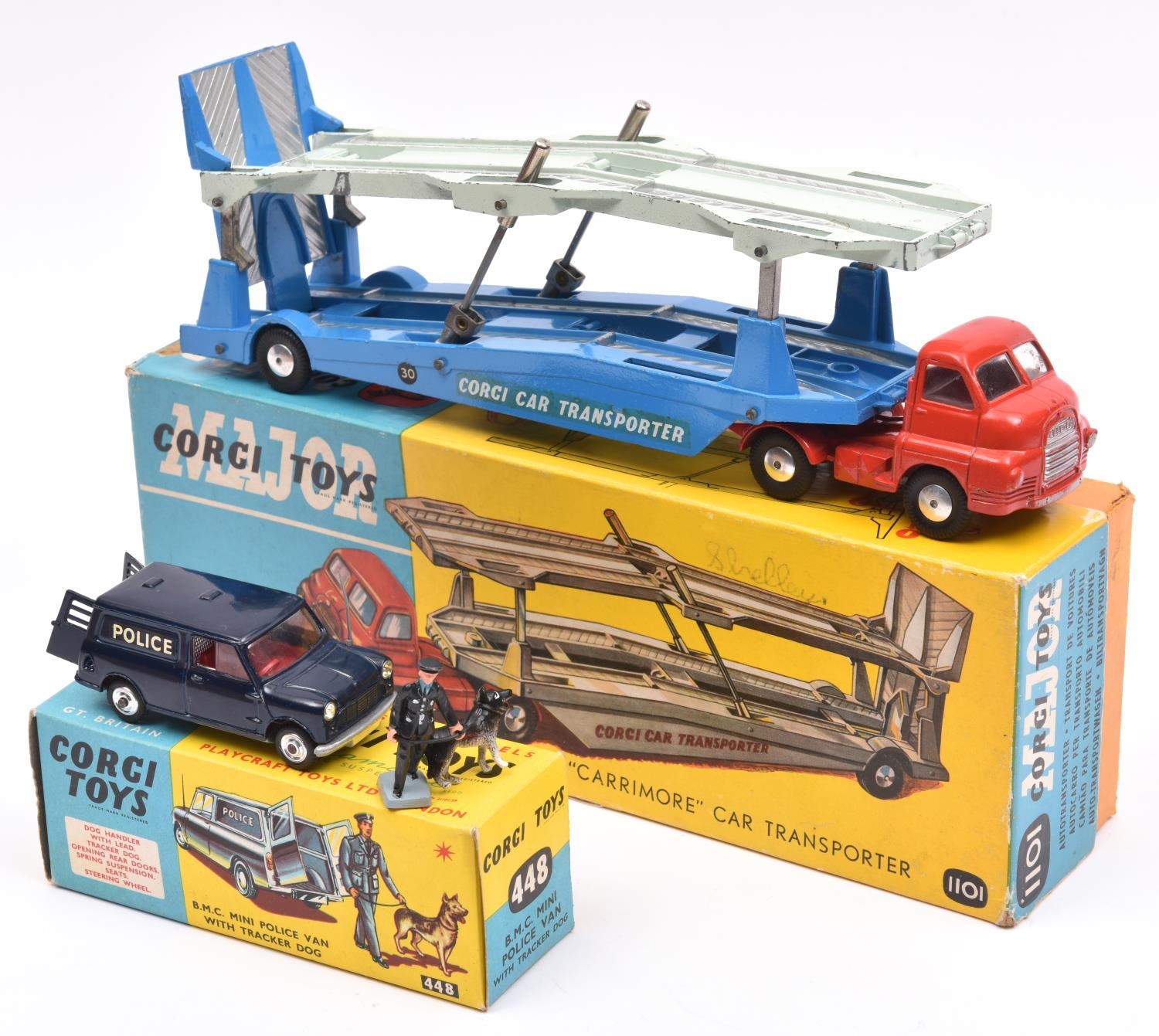 2 Corgi Toys. A Major Toys 'Carrimore' Car Transporter (1101