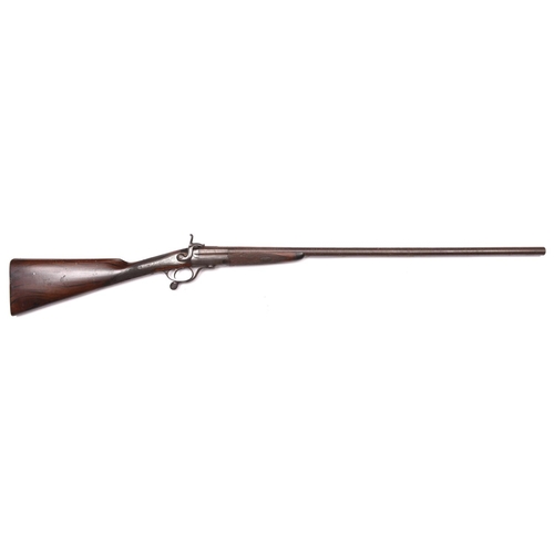 362 - An SB 12 bore underlever pinfire sporting gun,  twist barrel 31” from an earlier percussion gun; wit... 