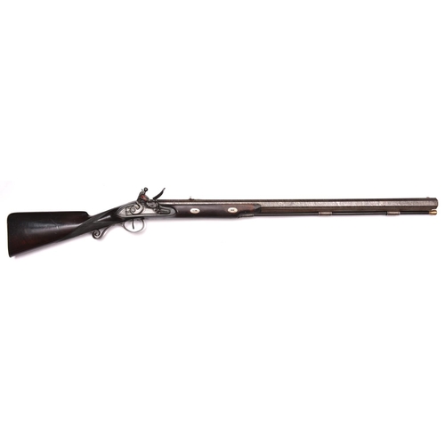 364 - A massive 7 bore (.875”) flintlock big game rifle by Jover, c 1790,   50½” overall, re-browned octag... 