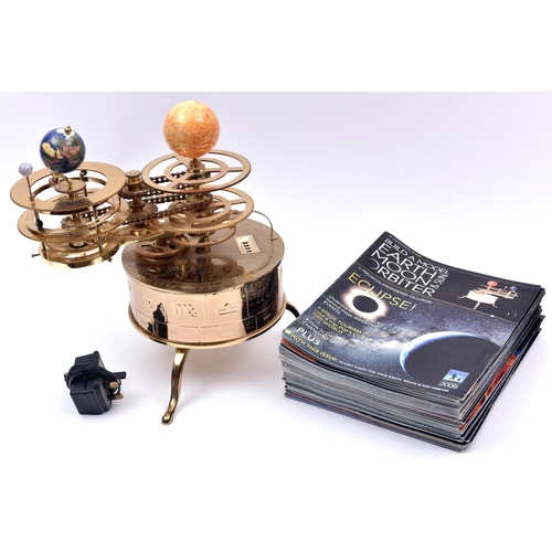 46 - An Orrery / Tellurion brass model. Produced as a partwork by Eaglemoss this substantial 'precision e... 