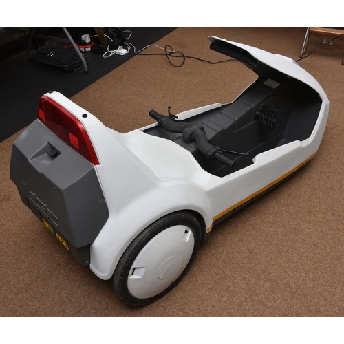 57 - A Sinclair C5 electric vehicle. An example of this iconic method of transport introduced by Clive Si... 