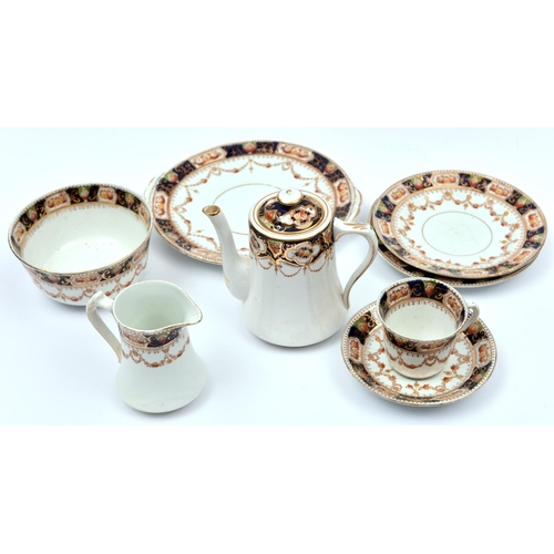 66 - An early 20th Century Mona coffee set by H. M. Williamson. Comprising; 5x cups and saucers, 11x side... 