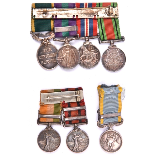 85 - Miniature medals (7): Crimea, 2 clasps Azoff, Sebastopol, swivel suspender; mounted pair QSA 3 clasp... 