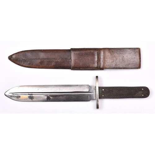 299 - A late Victorian Bowie knife by Joseph Rodgers, spear pointed blade 8¼” with deep central fullers, m... 