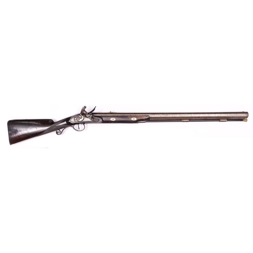 364 - A massive 7 bore (.875”) flintlock big game rifle by Jover, c 1790,   50½” overall, re-browned octag... 