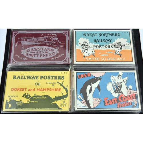 34 - A folder of railway related unused stamps and Commemorative/First Day covers with postmarks from aro... 