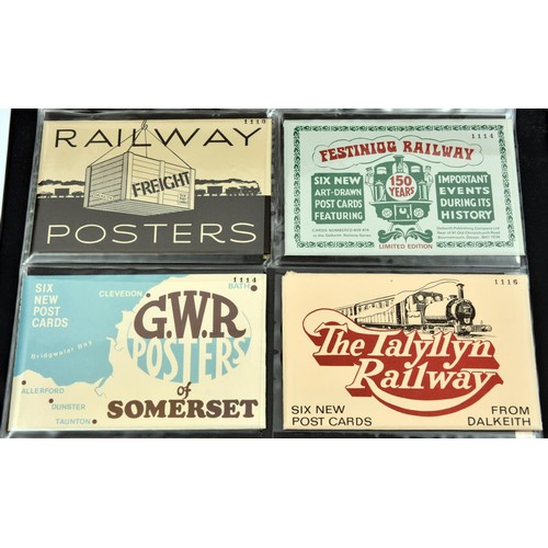 34 - A folder of railway related unused stamps and Commemorative/First Day covers with postmarks from aro... 