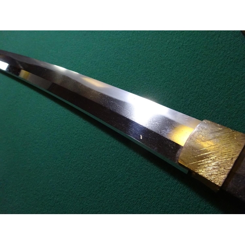 261 - A good wakizashi in shirasaya, Shinto, signed Fukiwara Ariyoshi in good Japanese polish, £1500-2000