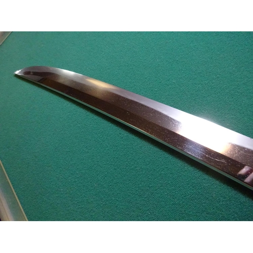 261 - A good wakizashi in shirasaya, Shinto, signed Fukiwara Ariyoshi in good Japanese polish, £1500-2000