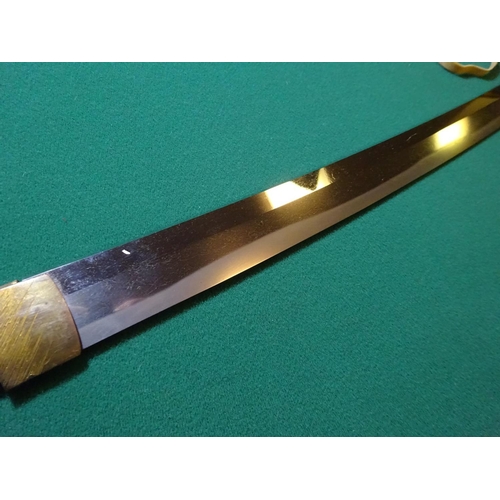 261 - A good wakizashi in shirasaya, Shinto, signed Fukiwara Ariyoshi in good Japanese polish, £1500-2000