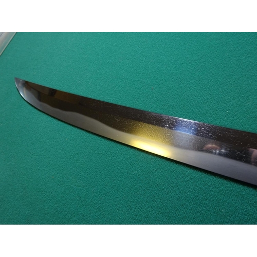 261 - A good wakizashi in shirasaya, Shinto, signed Fukiwara Ariyoshi in good Japanese polish, £1500-2000