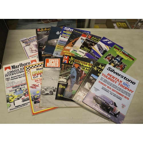 67 - 15 Motor Racing Official Programmes from the 1960s,70s and '80s. Including RAC European Grand Prix B... 