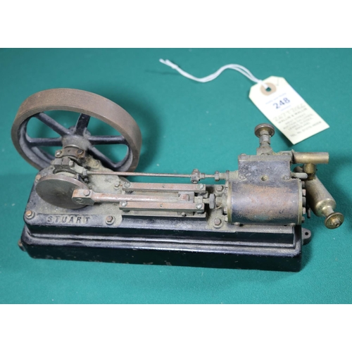 248 - A Stuart Models Mill Engine S50. A small single cylinder engine, approx 220mm long. With related 198... 