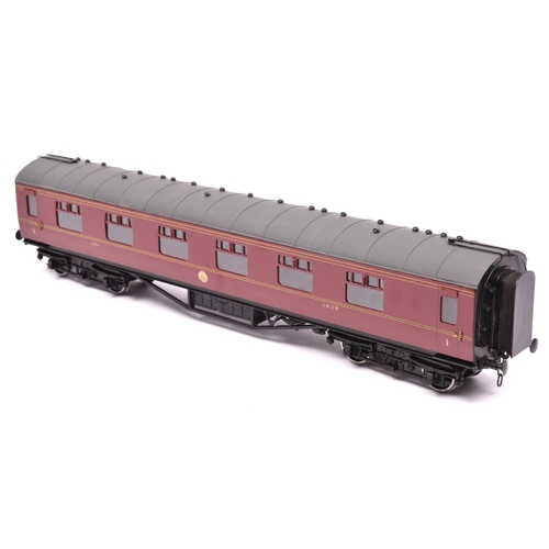 240 - A Gauge One Tenmille Products kit built LMS Full First corridor coach, 1039, in lined maroon livery.... 