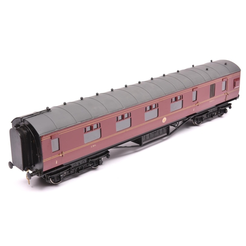 242 - A Gauge One Tenmille Products kit built LMS Brake First corridor coach, 5051, in lined maroon livery... 