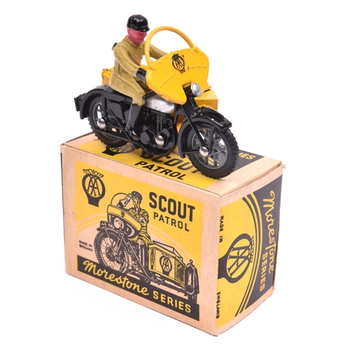 404 - Morestone Series AA Scout Patrol. In black and yellow livery, with silver tank and detachable windsh... 