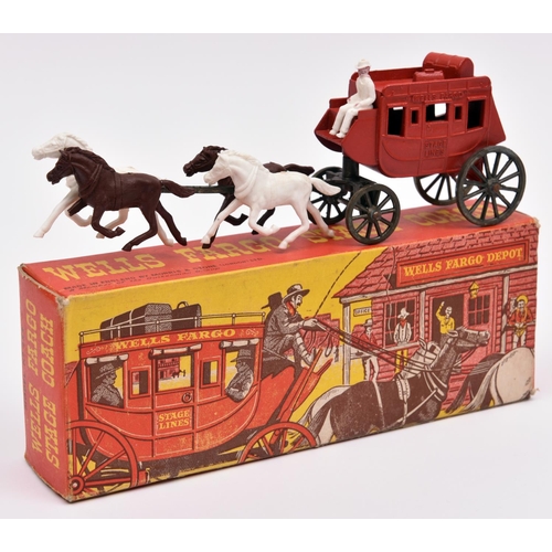 410 - A Morris & Stone (London) Ltd. (Morestone) Wells Fargo Stage Coach. In red with unpainted wheels, fo... 