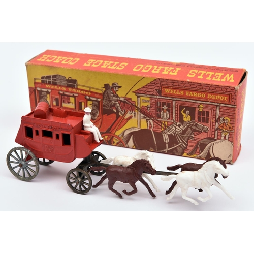 410 - A Morris & Stone (London) Ltd. (Morestone) Wells Fargo Stage Coach. In red with unpainted wheels, fo... 