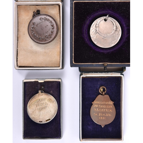 43 - 4x motor club medals. A Woolwich, Plumstead and District Motor Club, Matchless Cup Trial 1929, G. Cr... 