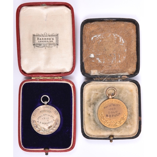 45 - 2x Motor Cycling Club (Founded 1911) medals. A gold medal, London to Edinburgh 18th & 19th May 1923,... 