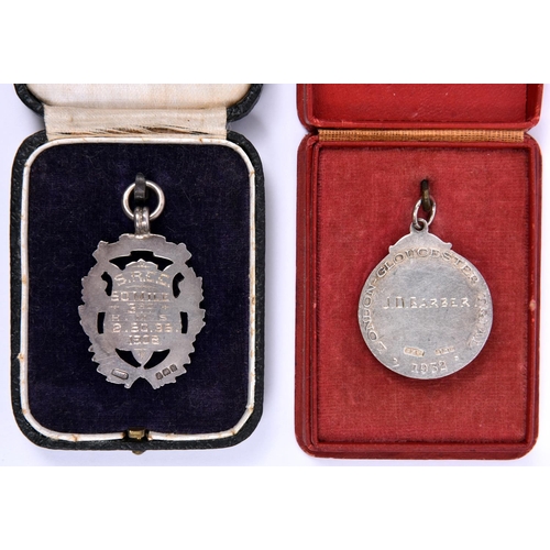 46 - 2x silver motoring club medals. A North West London Motor Club medal for the London - Gloucester Tri... 