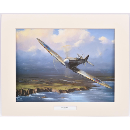 62 - 3x framed aviation and shipping themed prints. 'Thunder in the Hills' by Gerald Coulson (signed). Lo... 