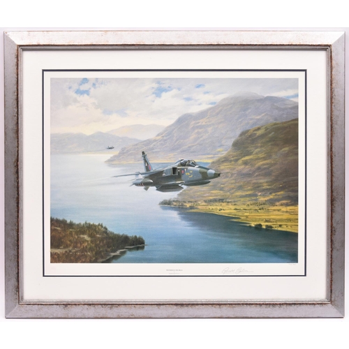 62 - 3x framed aviation and shipping themed prints. 'Thunder in the Hills' by Gerald Coulson (signed). Lo... 