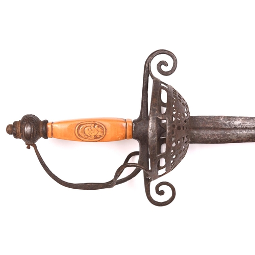 199 - A 17th century rapier, broad blade 33